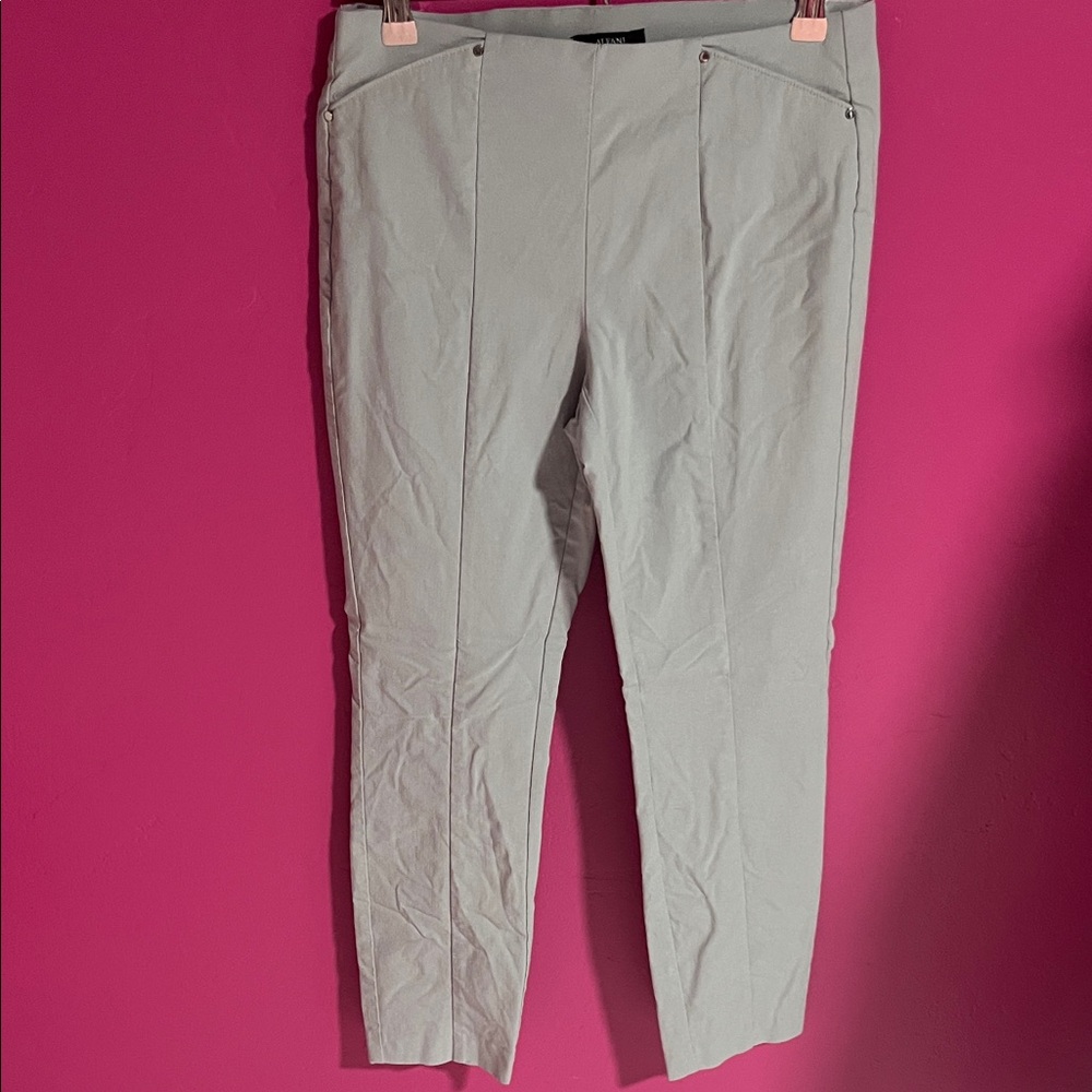 Alfani Light Gray Cropped Dress Pants
